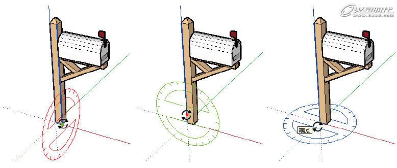 图24 ［旋转］工具的颜色与轴向