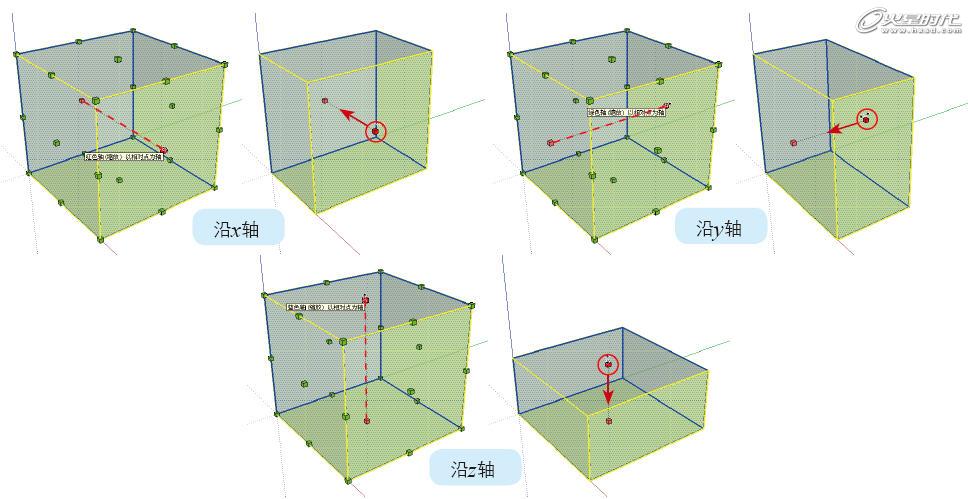 图43 使用控制点进行非等比缩放